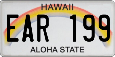 HI license plate EAR199