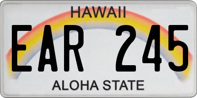 HI license plate EAR245