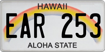 HI license plate EAR253