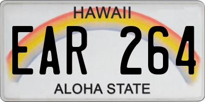 HI license plate EAR264