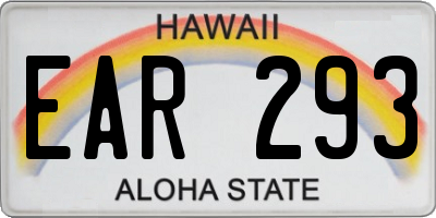 HI license plate EAR293