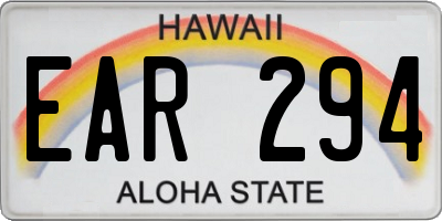 HI license plate EAR294