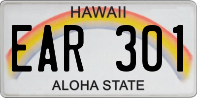 HI license plate EAR301