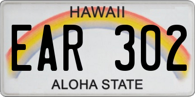 HI license plate EAR302