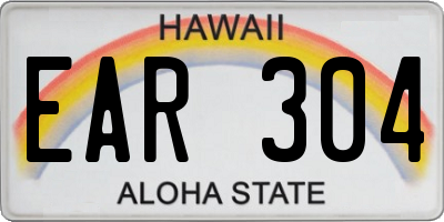 HI license plate EAR304