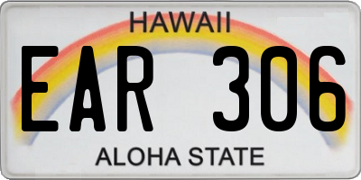 HI license plate EAR306
