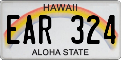 HI license plate EAR324
