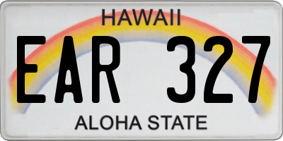 HI license plate EAR327