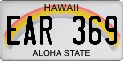 HI license plate EAR369