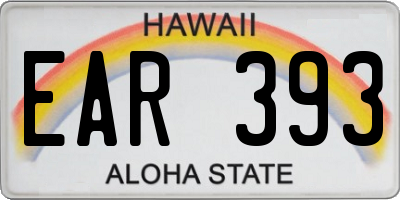 HI license plate EAR393