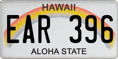 HI license plate EAR396