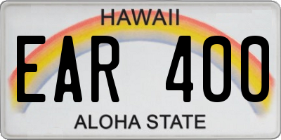 HI license plate EAR400
