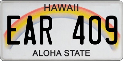 HI license plate EAR409