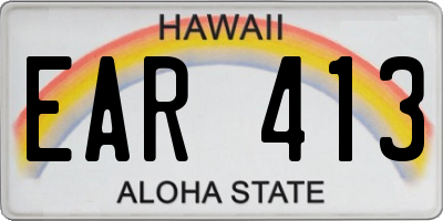 HI license plate EAR413