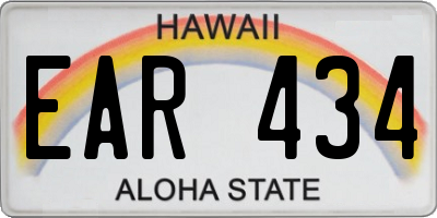 HI license plate EAR434