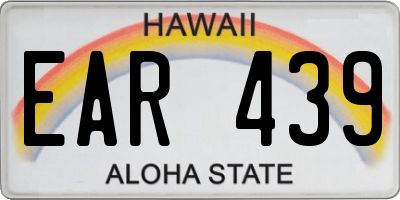 HI license plate EAR439