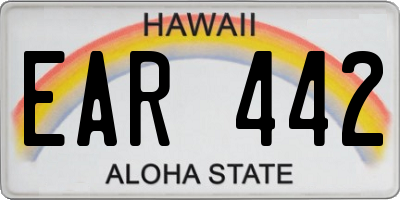 HI license plate EAR442
