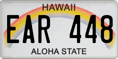 HI license plate EAR448