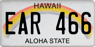 HI license plate EAR466