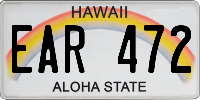 HI license plate EAR472