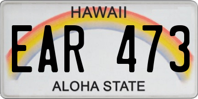 HI license plate EAR473