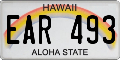 HI license plate EAR493