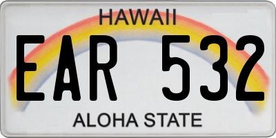 HI license plate EAR532