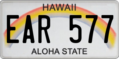 HI license plate EAR577