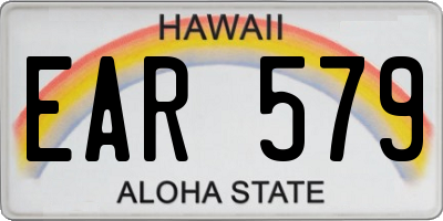 HI license plate EAR579