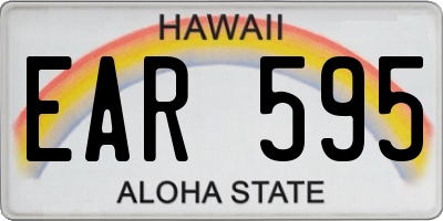 HI license plate EAR595
