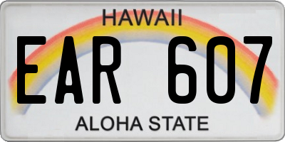 HI license plate EAR607