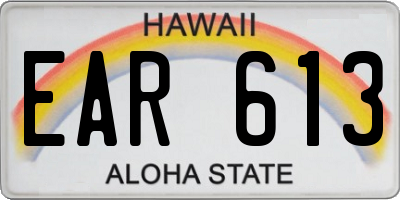 HI license plate EAR613
