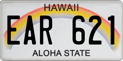HI license plate EAR621
