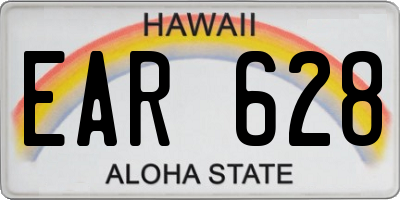 HI license plate EAR628