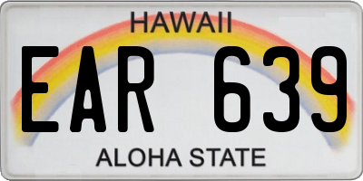 HI license plate EAR639