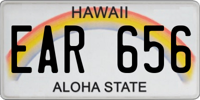 HI license plate EAR656