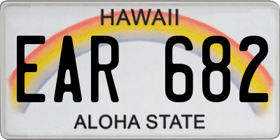 HI license plate EAR682