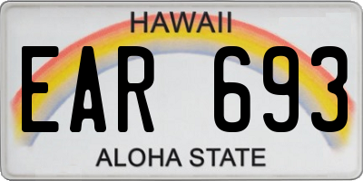 HI license plate EAR693