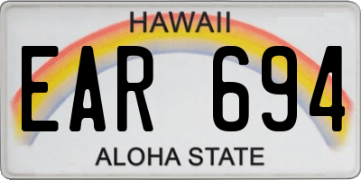 HI license plate EAR694