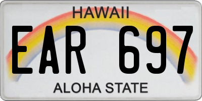 HI license plate EAR697