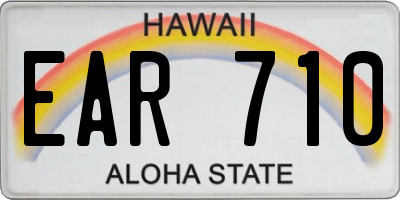HI license plate EAR710