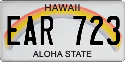 HI license plate EAR723