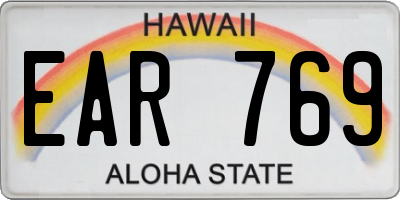 HI license plate EAR769