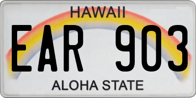 HI license plate EAR903