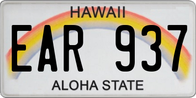 HI license plate EAR937