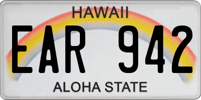 HI license plate EAR942
