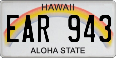 HI license plate EAR943