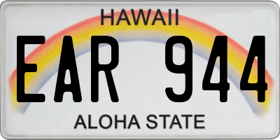 HI license plate EAR944