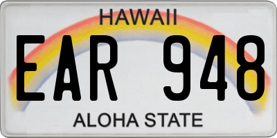 HI license plate EAR948