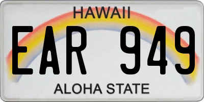 HI license plate EAR949